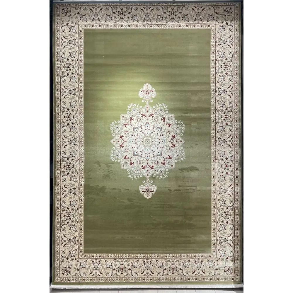 سجاد اصفهان تركي كلاسيك E506B اخضر مقاس 50*80 - اصفهان سجاد تركي كلاسيك