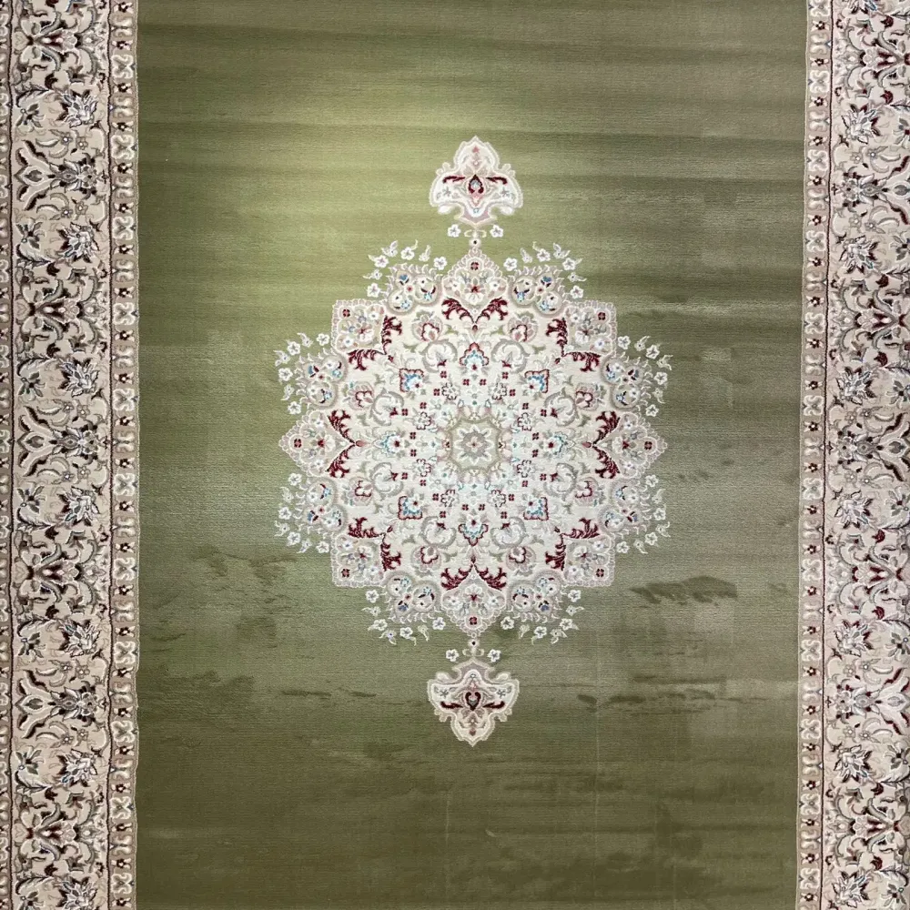سجاد اصفهان تركي كلاسيك E506B اخضر مقاس 50*80 - اصفهان سجاد تركي كلاسيك
