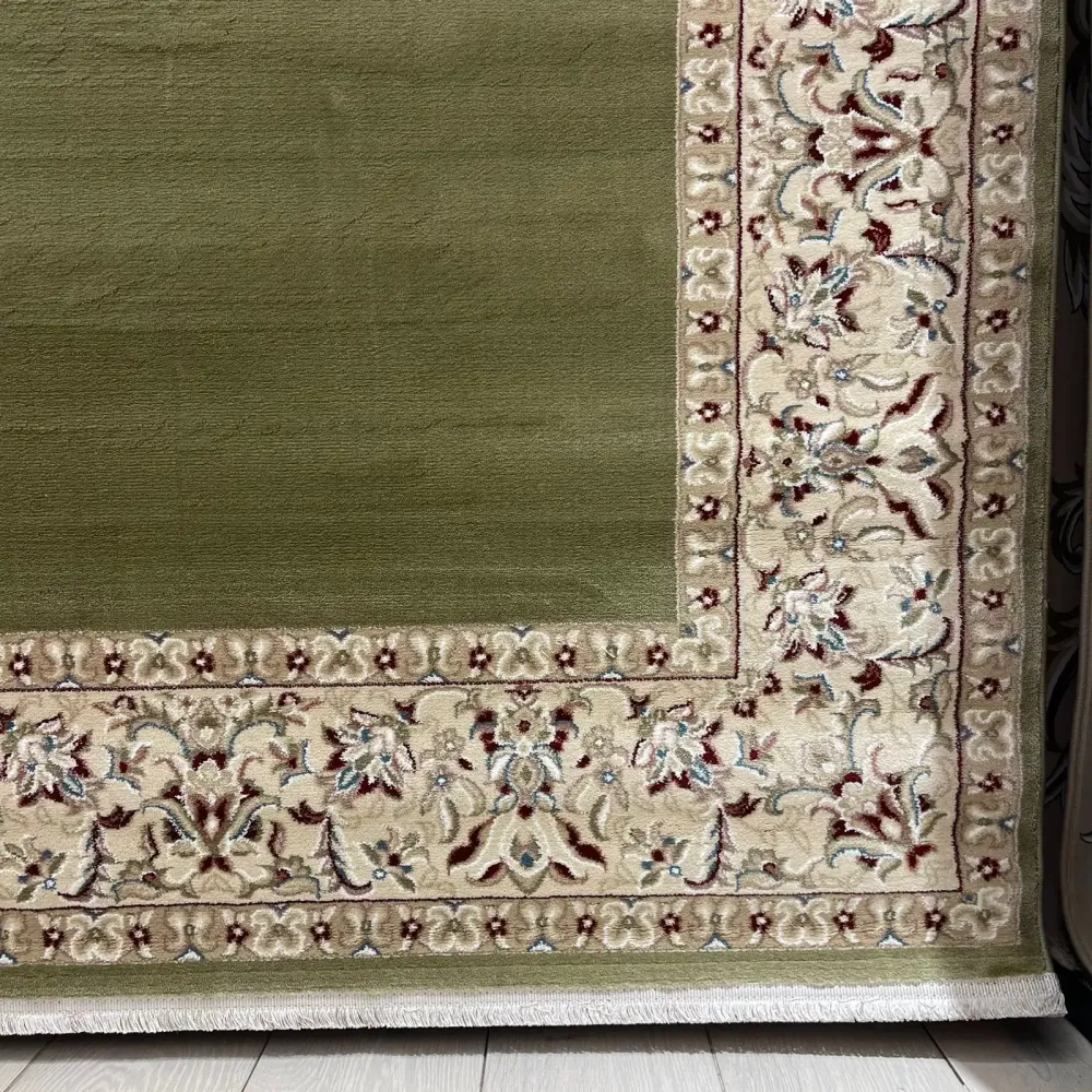 سجاد اصفهان تركي كلاسيك E506B اخضر مقاس 50*80 - اصفهان سجاد تركي كلاسيك