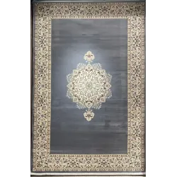 سجاد اصفهان تركي كلاسيك E506B رصاصي مقاس 50*80