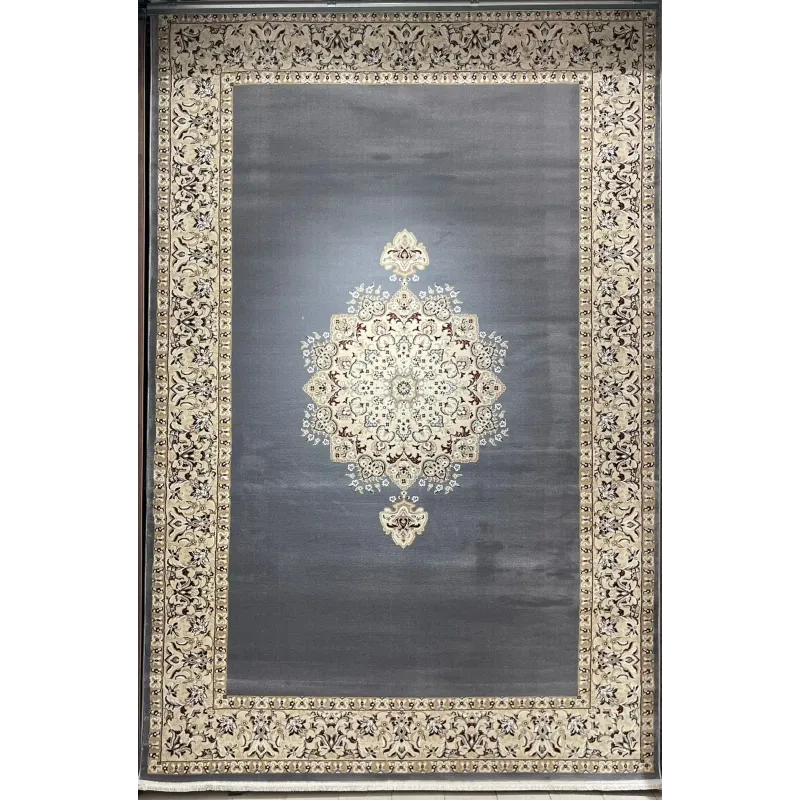 سجاد اصفهان تركي كلاسيك E506B رصاصي مقاس 50*80