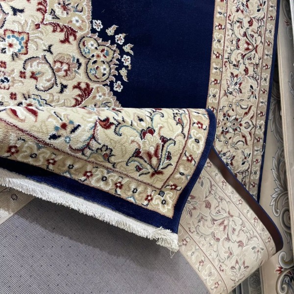 سجاد اصفهان تركي كلاسيك E506B كحلي مقاس 400*600