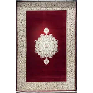 سجاد اصفهان تركي كلاسيك E506B احمر مقاس 400*800