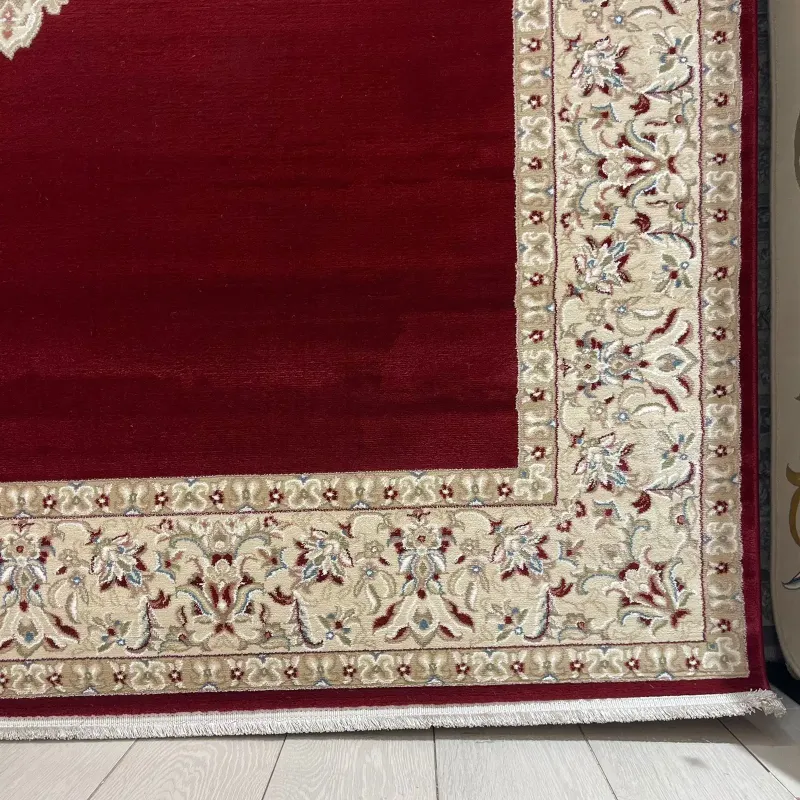 سجاد اصفهان تركي كلاسيك E506B احمر مقاس 400*800 - اصفهان سجاد تركي كلاسيك
