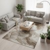 سجاد تركي مودرن لمسة HC24A كريم بني مقاس 400*500