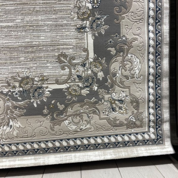 سجاد تركي مودرن لمسة HD37A كريم ابيض مقاس 300*400