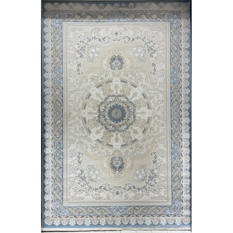سجاد ميرال تركي كلاسيك EO06A كريم سماوي مقاس  100*300