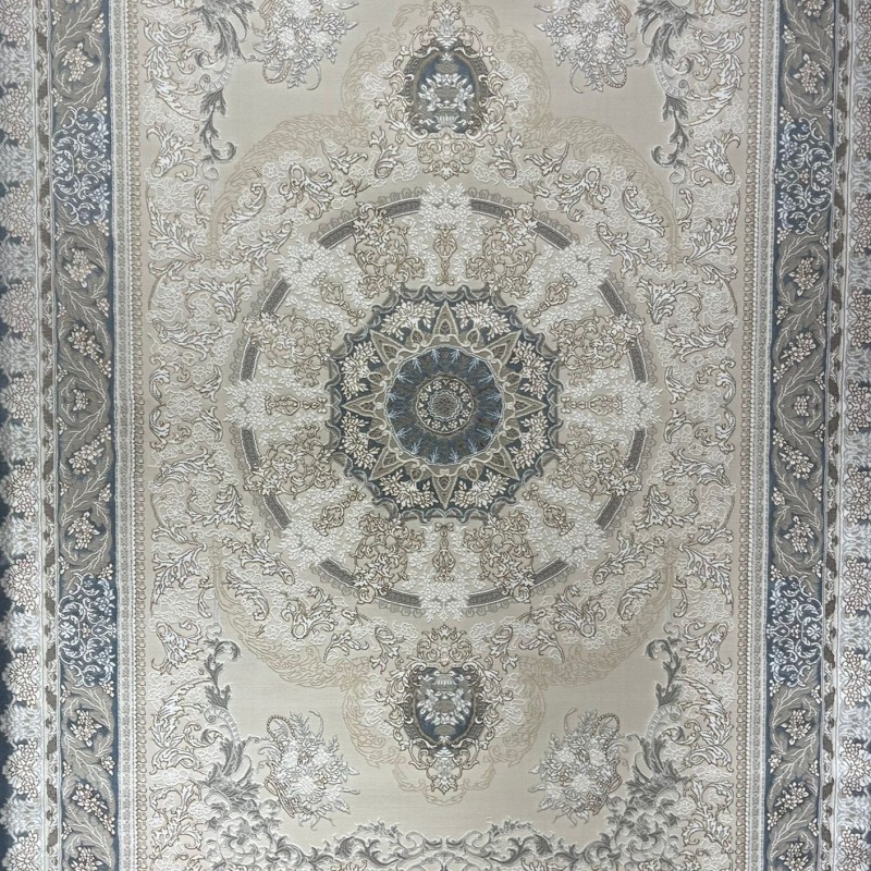 سجاد ميرال تركي كلاسيك EO06A كريم سماوي مقاس  100*300