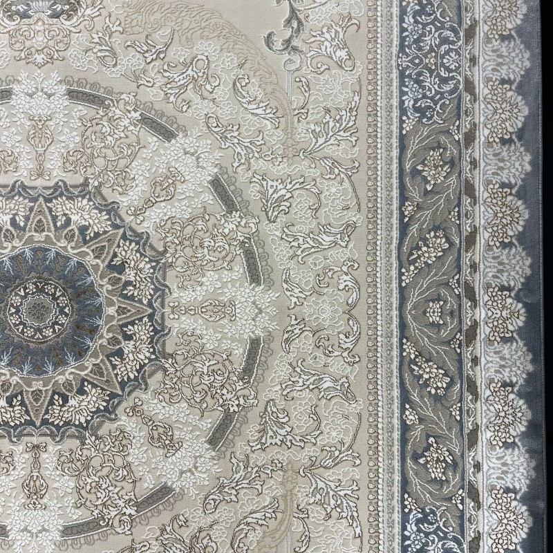 سجاد ميرال تركي كلاسيك EO06A كريم سماوي مقاس  100*300