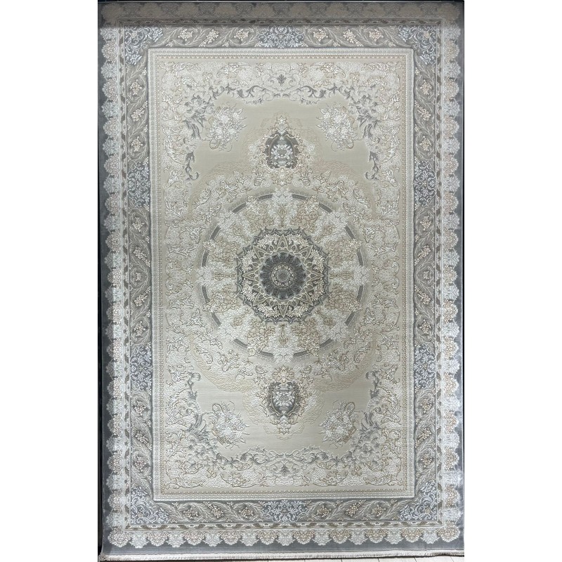 سجاد ميرال تركي كلاسيك EO06A كريم رصاصي غامق مقاس  100*300