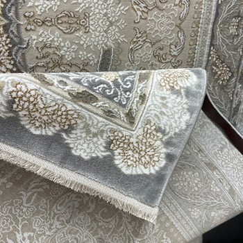 سجاد ميرال تركي كلاسيك EO06A كريم رصاصي غامق مقاس 300*400
