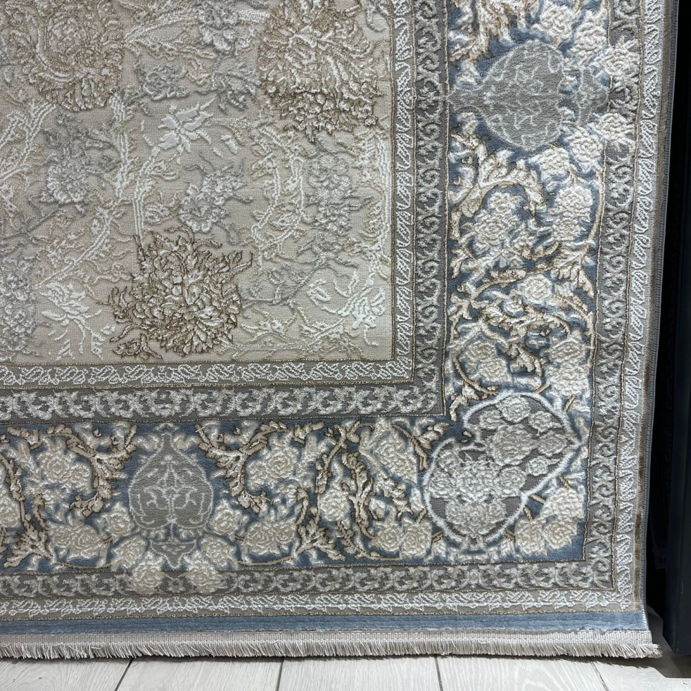 سجاد ميرال تركي كلاسيك EO15A كريم سماوي مقاس 50*80