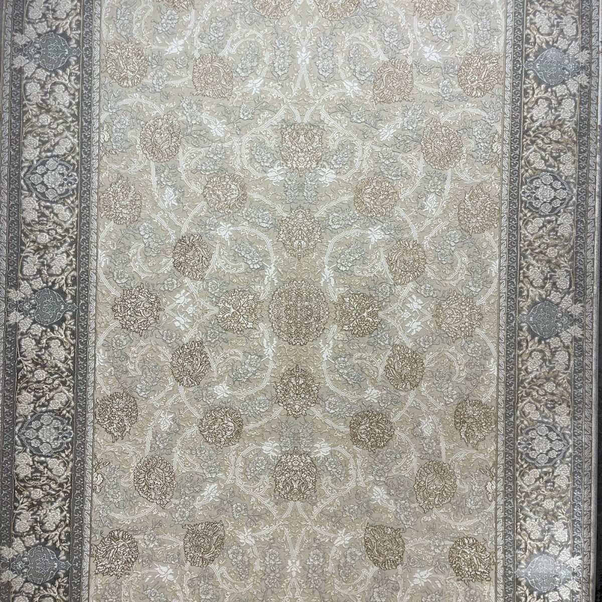 سجاد ميرال تركي كلاسيك EO15A كريم رصاصي غامق مقاس 80*150
