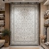 سجاد تركي نرجس نقش فرنسي 31829A رصاصي مقاس 400*600
