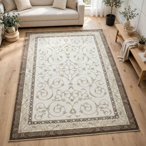 سجاد تركي نرجس نقش فرنسي 31829A بني مقاس 250*350