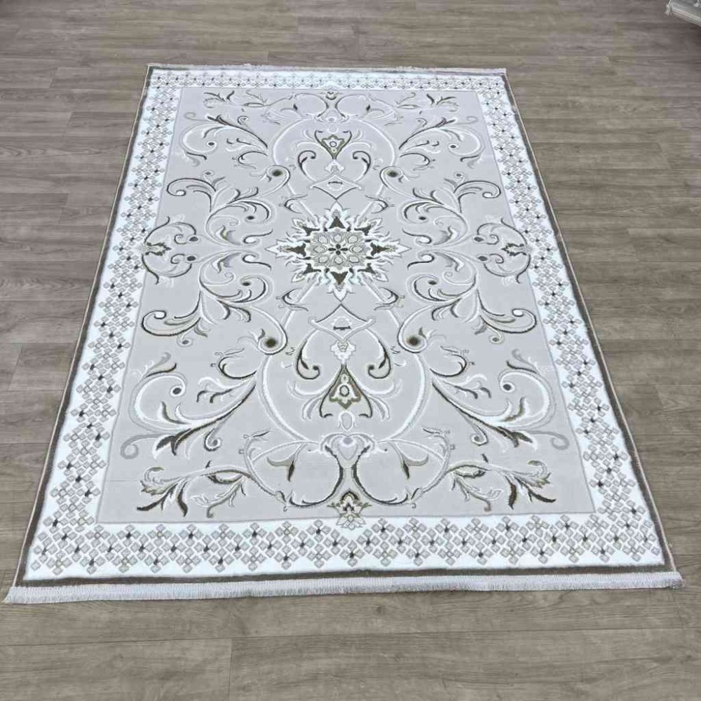 سجاد تركي نرمين نقش فرنسي AM77A كريم بيج مقاس 400*500