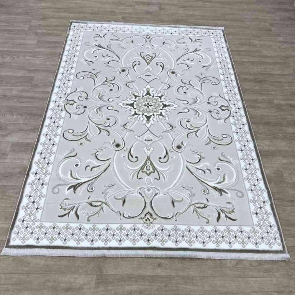 سجاد تركي نرمين نقش فرنسي AM77A كريم بيج مقاس 400*500