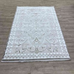 سجاد تركي نرمين نقش فرنسي AM77A كريم بيج فاتح مقاس 100*200