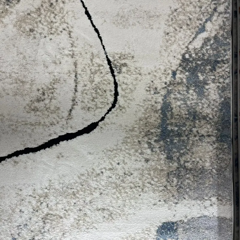 سجاد اوبرا تركي HD24A ابيض سماوي مقاس 250*350 - سجاد مودرن