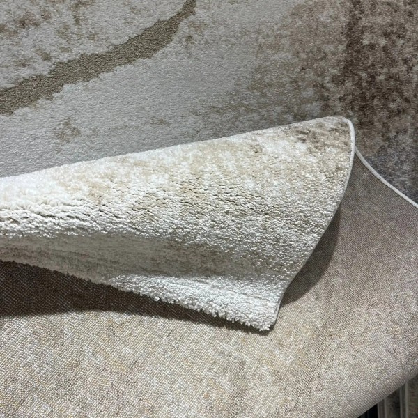 سجاد اوبرا تركي HD24A ابيض فيزون غامق مقاس 150*220