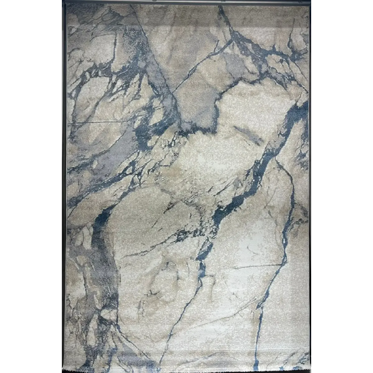 سجاد اوبرا تركي HD33A ابيض سماوي مقاس 50*80 - سجاد مودرن
