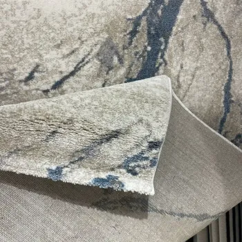 سجاد اوبرا تركي HD33A ابيض سماوي مقاس 100*300