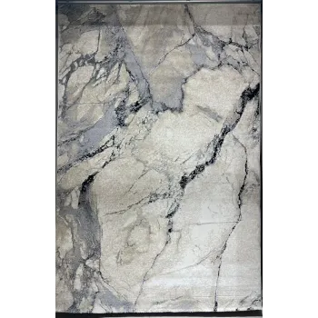 سجاد اوبرا تركي HD33A ابيض رصاصي غامق مقاس 250*350