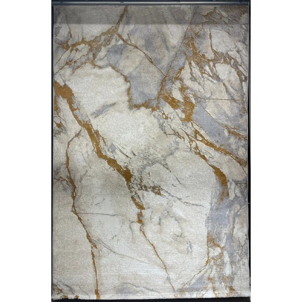 سجاد اوبرا تركي HD33A ابيض ذهبي مقاس 200*300