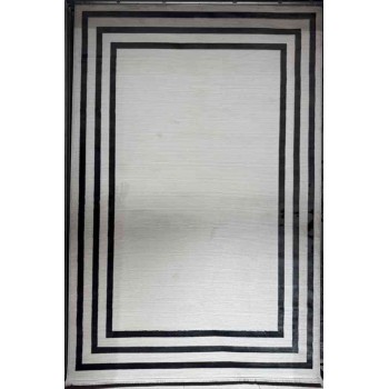 سجاد تركي برواز مودرن 42 ابيض اسود مقاس 100*200