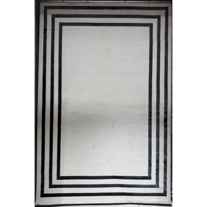 سجاد تركي برواز مودرن 42 ابيض اسود مقاس 250*350