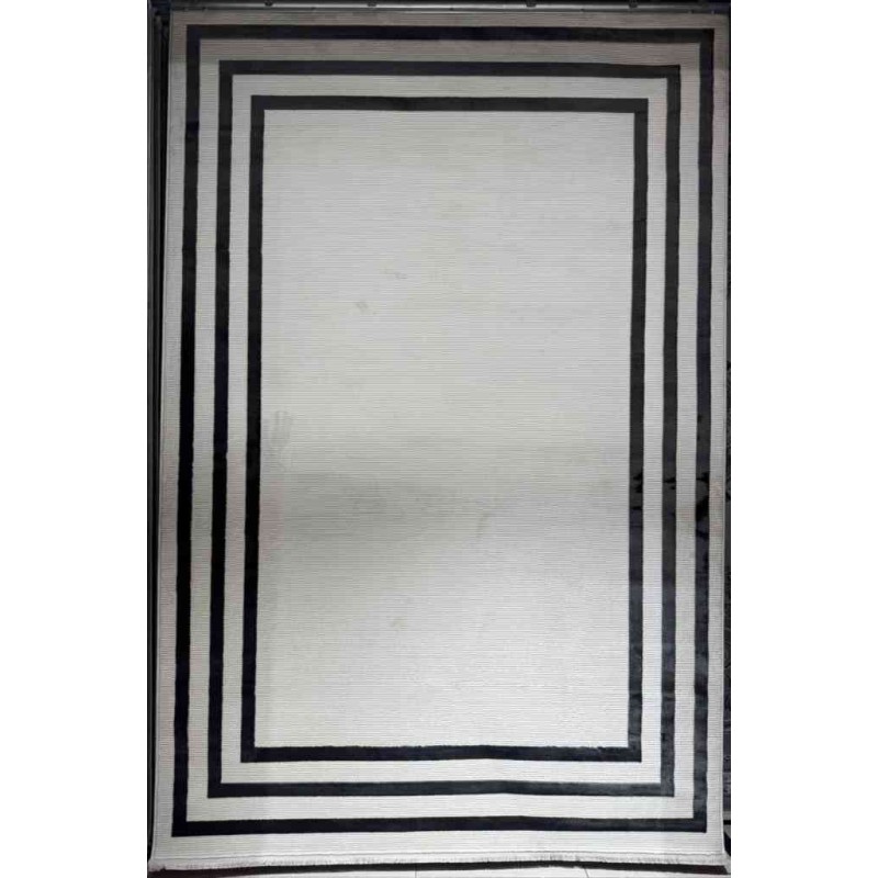 سجاد تركي برواز مودرن 42 ابيض اسود مقاس 100*300
