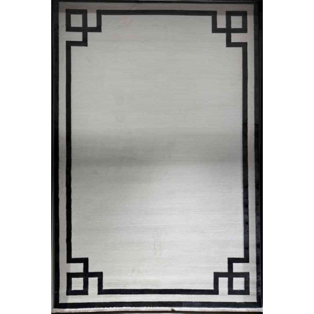 سجاد تركي برواز مودرن 43 ابيض اسود مقاس 50*80