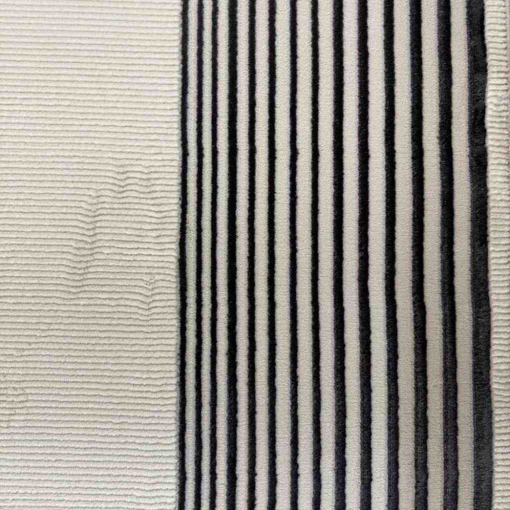 سجاد تركي برواز مودرن 44 ابيض اسود مقاس 250*350