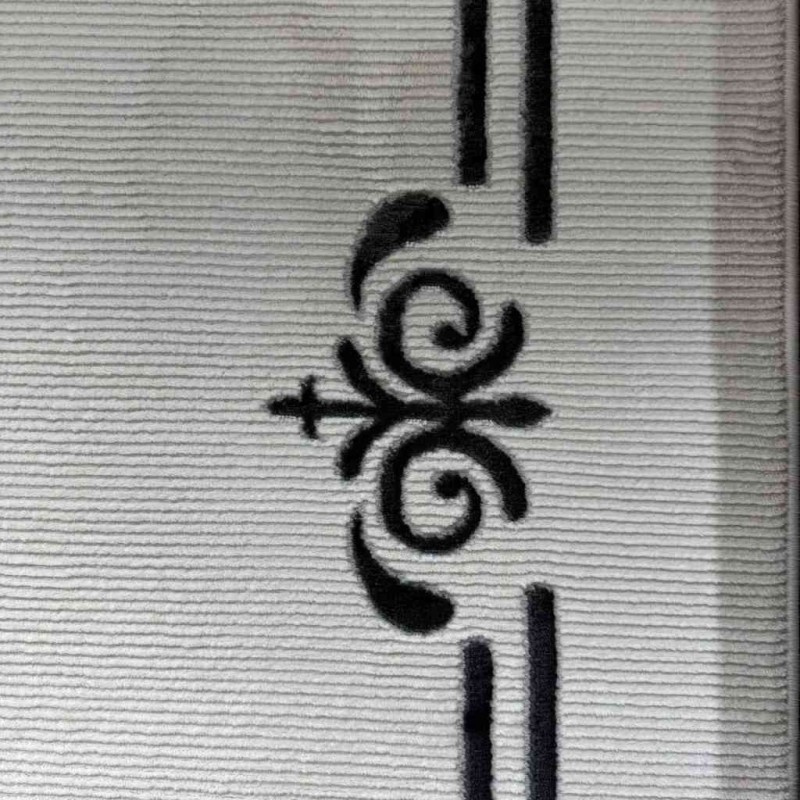 سجاد تركي برواز مودرن 76 ابيض اسود مقاس 150*220