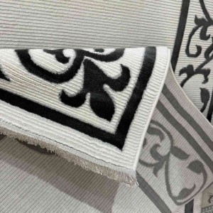 سجاد تركي برواز مودرن 78 ابيض اسود مقاس 300*400