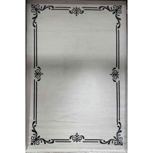 سجاد تركي برواز مودرن 81 ابيض اسود مقاس 250*350