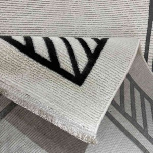 سجاد تركي برواز مودرن 83 ابيض اسود مقاس 50*80