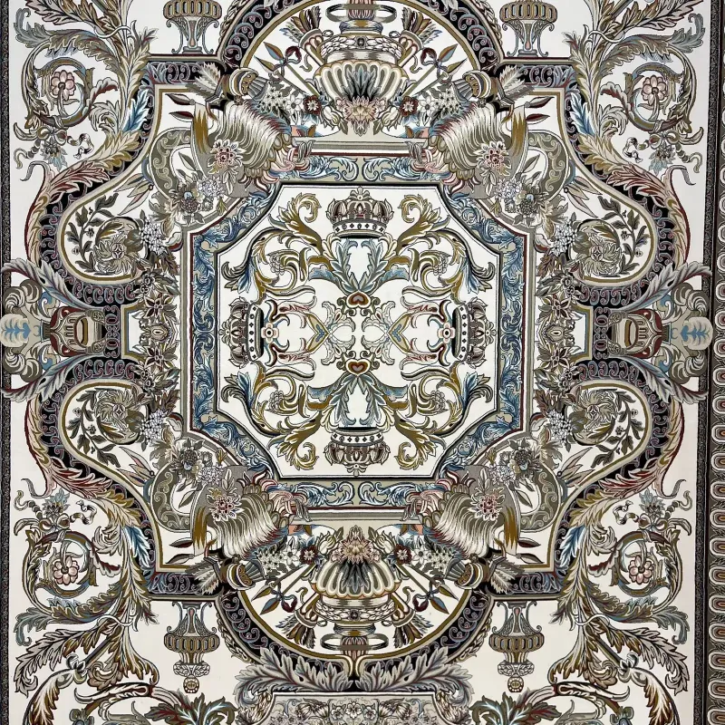 سجاد ايراني سيلا 90145 كريم فاتح مقاس 400*800
