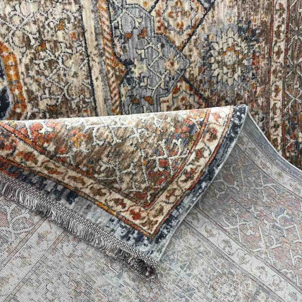سجاد بوهيمي تركي تكنو KO63B بيج مولتي مقاس 100*300
