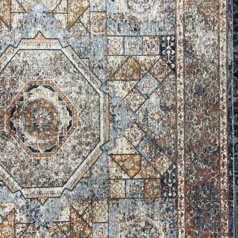 سجاد بوهيمي تركي تكنو KO63B بيج مولتي مقاس 400*500