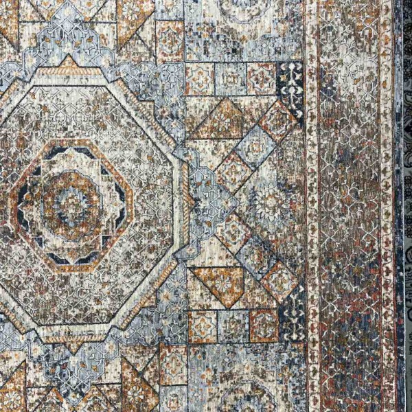 سجاد بوهيمي تركي تكنو KO63B بيج مولتي مقاس 100*300