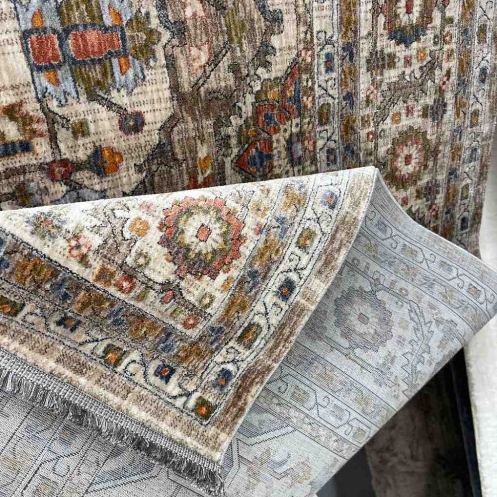 سجاد بوهيمي تركي تكنو KO66A بيج مقاس 400*500