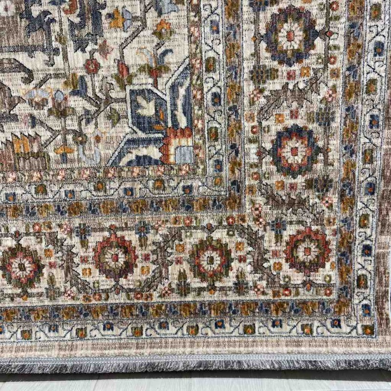 سجاد بوهيمي تركي تكنو KO66A بيج مقاس 250*350