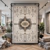 سجاد الهبه اناتوليا نقش فرنسي تركي D032B ابيض رصاصي مقاس 250*350