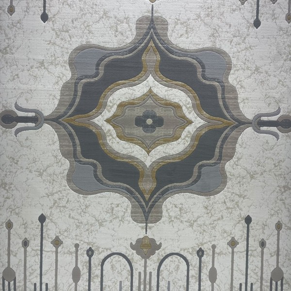 سجاد الهبه اناتوليا نقش فرنسي تركي D032B ابيض رصاصي مقاس 250*350