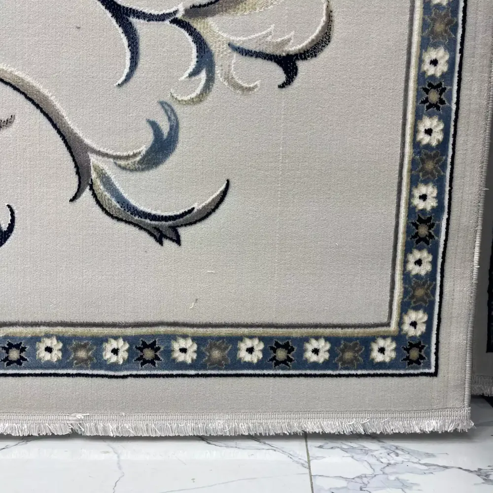 سجاد تركي بوسان نقش فرنسي القصور 007115 سماوي مقاس 400*500