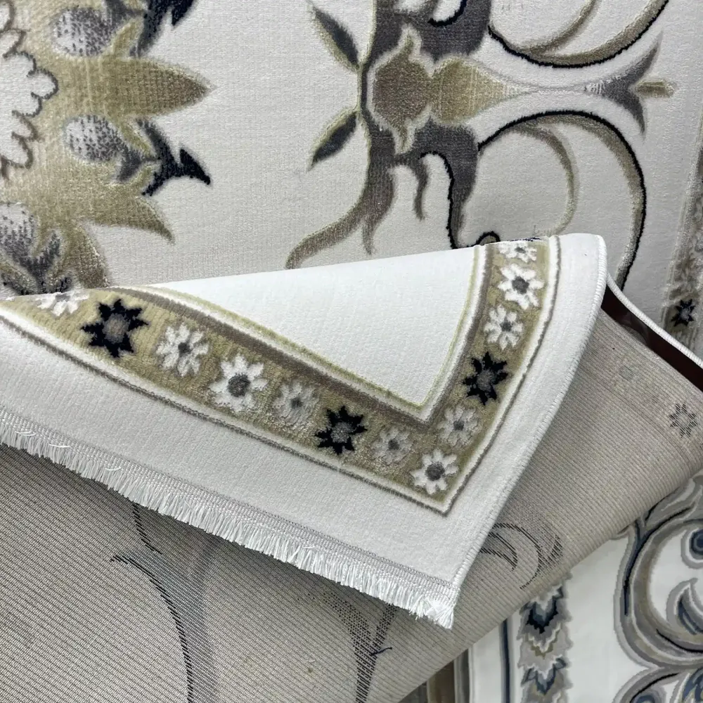 سجاد تركي بوسان نقش فرنسي القصور 007115 كريم شرينك مقاس 50*80