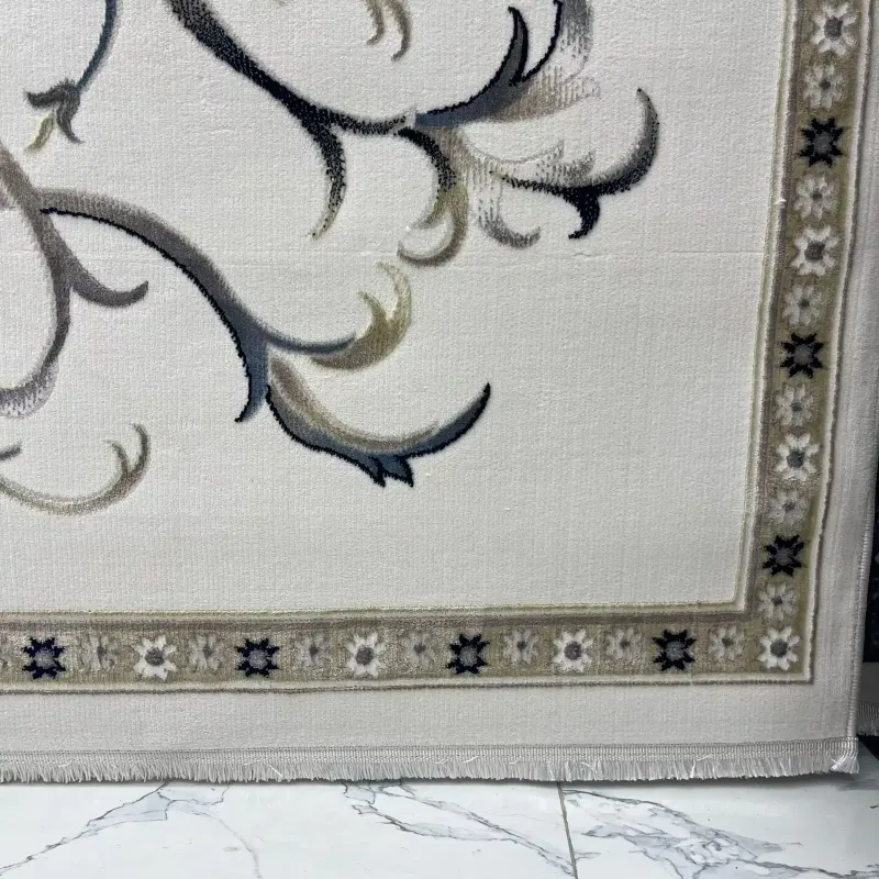 سجاد تركي بوسان نقش فرنسي القصور 007115 كريم شرينك مقاس 50*80