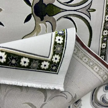 سجاد تركي بوسان نقش فرنسي القصور 007115 رصاصي مقاس 50*80