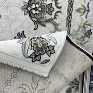 سجاد تركي جمانة نقش فرنسي القصور 007114 كريم شرينك مقاس 50*80